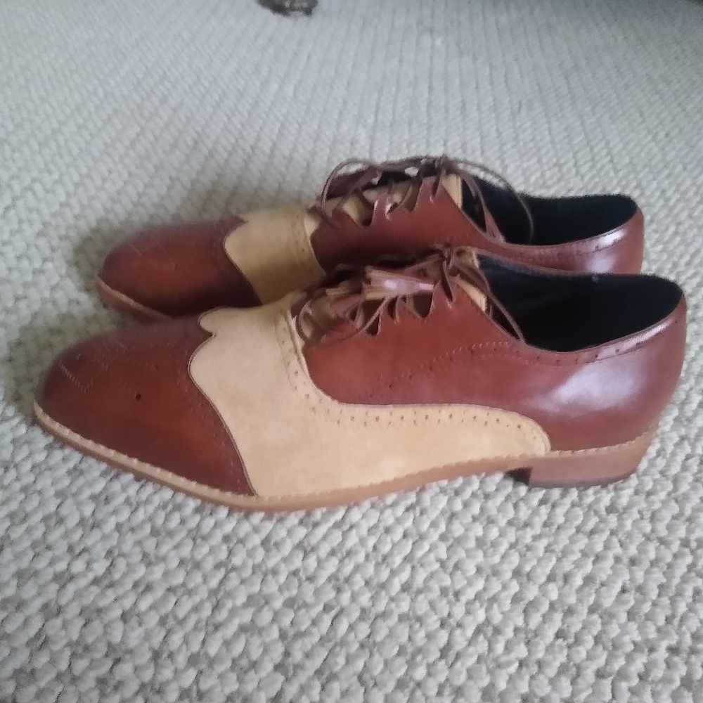 Italian two tone suede and leather shoes